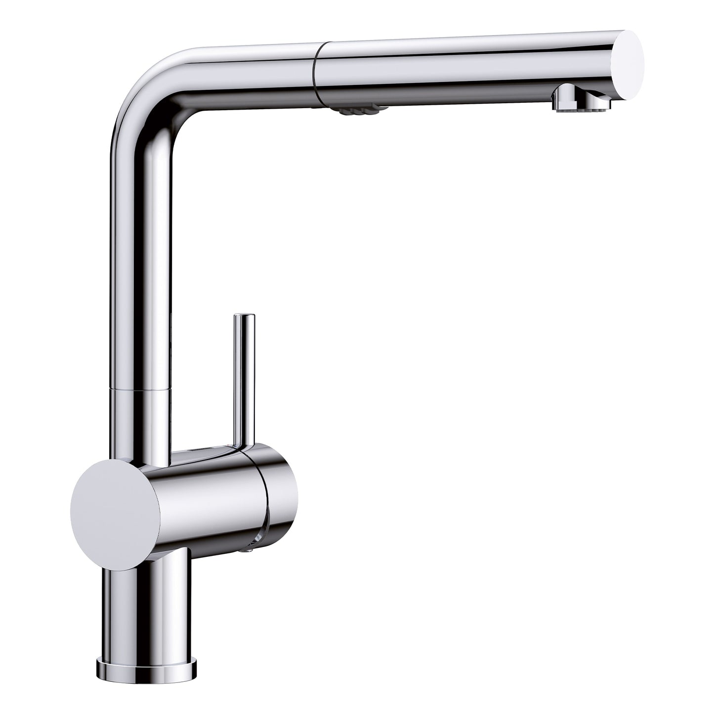 BLANCO Linus Chrome Single Handle Deck-mount Pull-out Kitchen Faucet with Sprayer