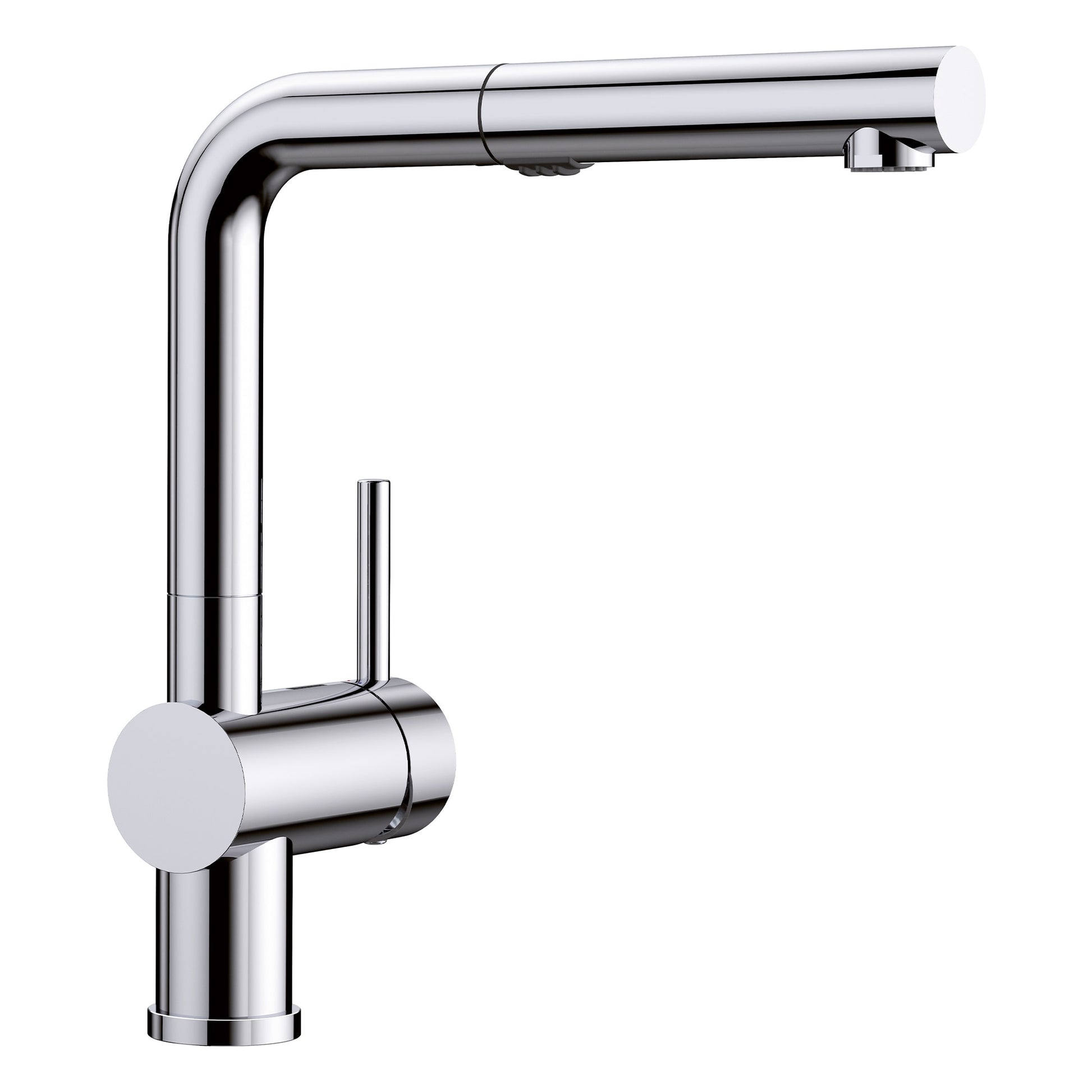 BLANCO Linus Chrome Single Handle Deck-mount Pull-out Kitchen Faucet with Sprayer