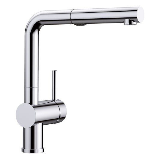 BLANCO Linus Chrome Single Handle Deck-mount Pull-out Kitchen Faucet with Sprayer
