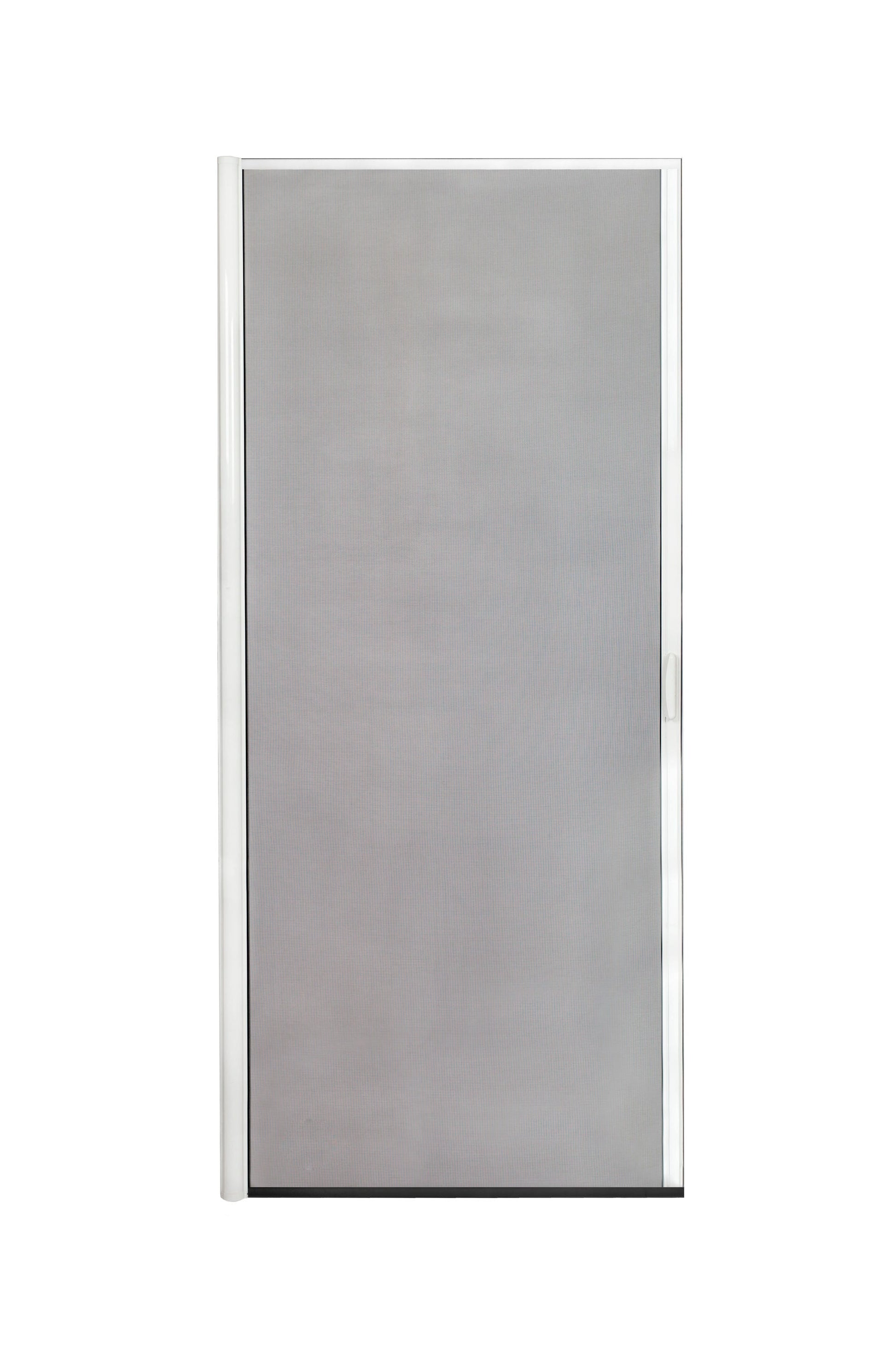 Casper Disappearing Screens Sliding Retractable Screen door 36-in x 96-in White Aluminum Single (Handle Included)