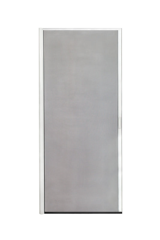 Casper Disappearing Screens Sliding Retractable Screen door 36-in x 96-in White Aluminum Single (Handle Included)