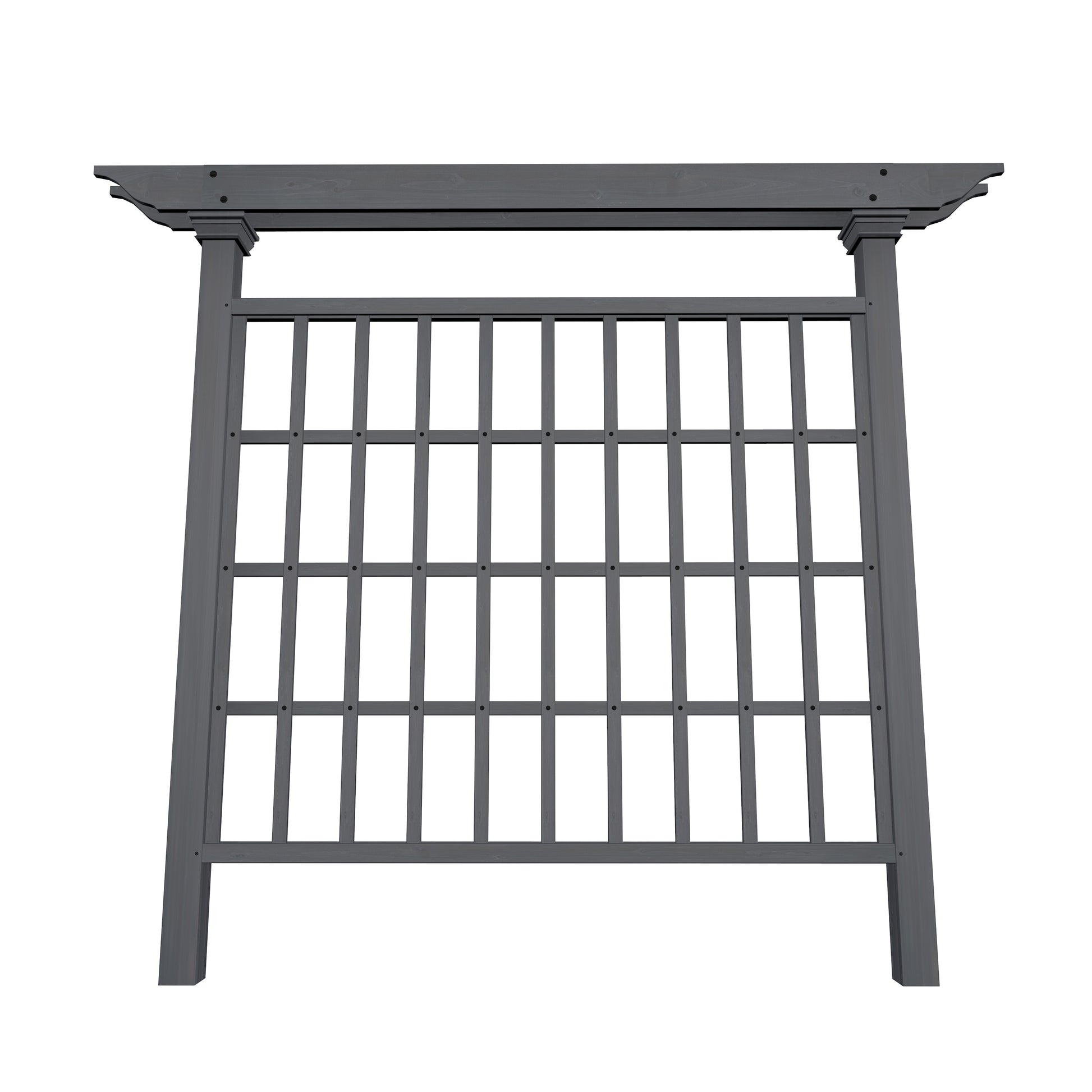 Vita Mezza 79.5-in W x 90-in H Charcoal Cedar Zen Garden Trellis For Climbing Plants For Cucumbers For Roses For Tomatoes