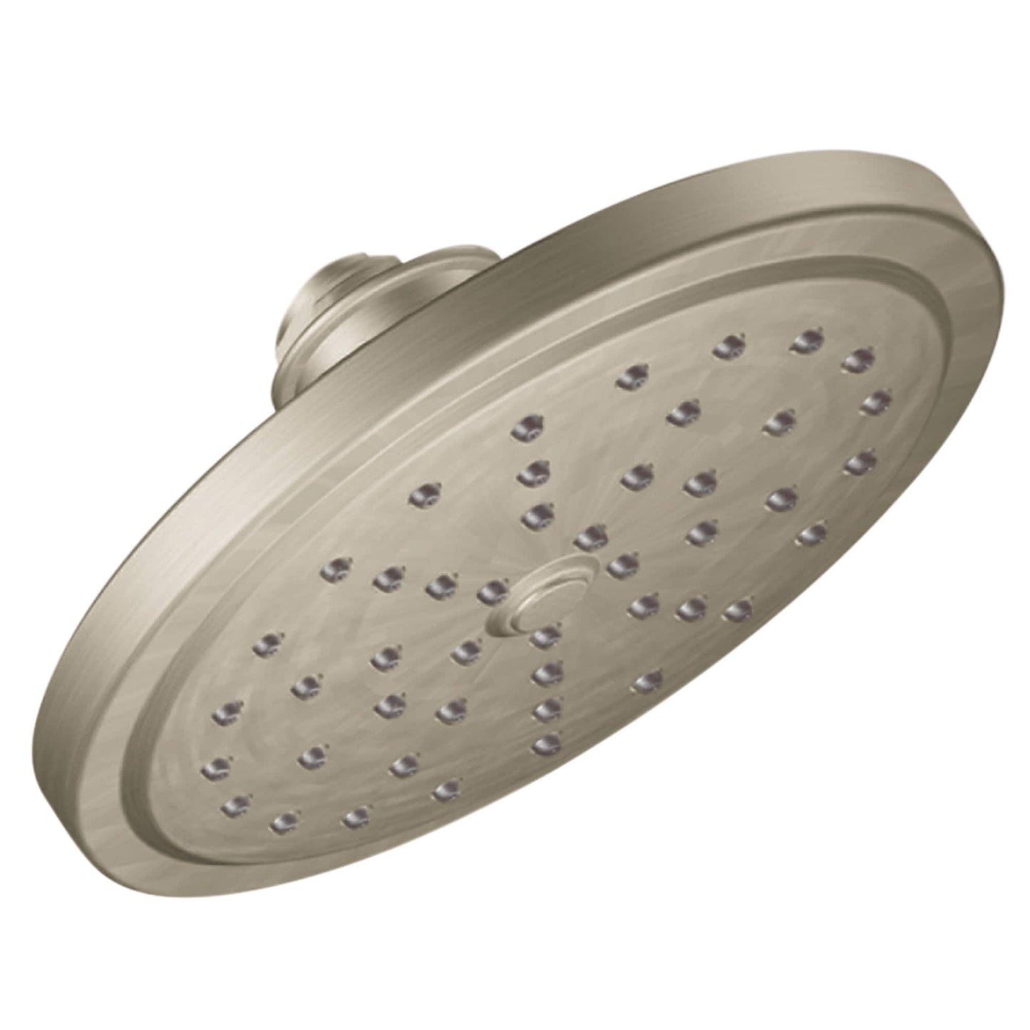 Moen Fina 1.0 -Spray Brushed nickel 7.0-in Round Rain Shower Head 2.5 GPM