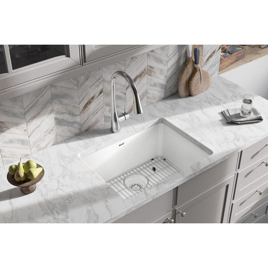 Elkay Quartz Classic Undermount 22.5-in x 18.5-in Quartz Single bowl Kitchen Sink