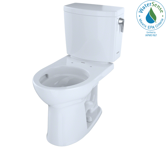 TOTO Drake II Cotton White Round Chair height 12-in Rough-In WaterSense 1.0 GPF 2-piece Toilet