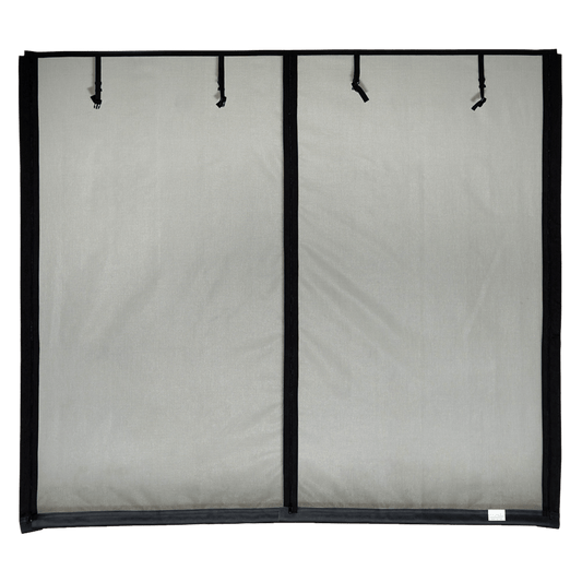 Fresh Air Screens Model D 9.0-ft x 8.0-ft Fiberglass Zipper Single garage door screen
