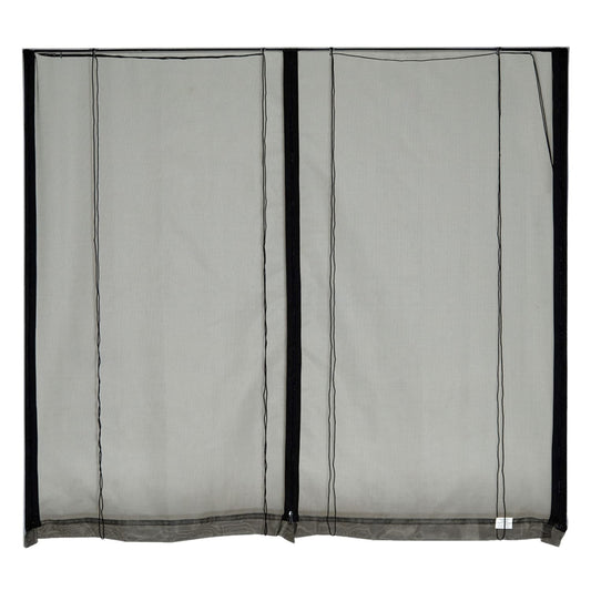 Fresh Air Screens Model D Economy w/RP 9-ft x 8-ft Fiberglass Zipper with rope/pull Single garage door screen