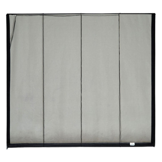 Fresh Air Screens Model C w/RP 8.0-ft x 7.0-ft Fiberglass Zipper with rope/pull Single garage door screen