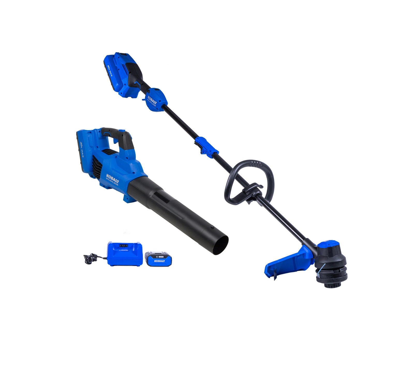 Kobalt Gen4 40-volt Cordless Battery String Trimmer and Leaf Blower and 4.0 Ah (Battery Included) (Charger Included)