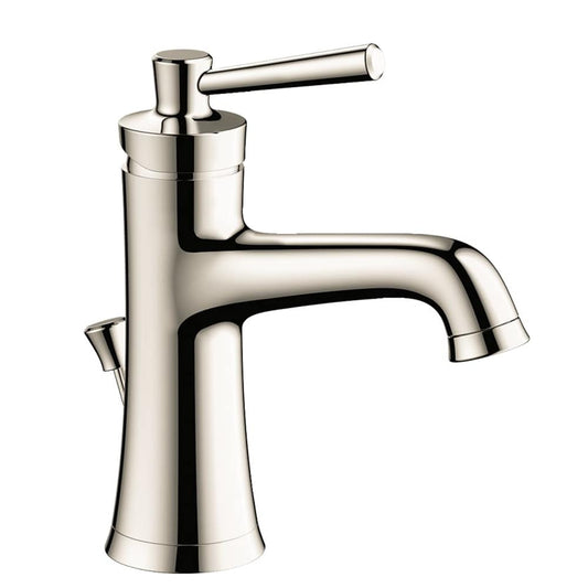 Hansgrohe Joleena Polished Nickel Single hole 1-handle WaterSense Low-arc Residential Handle Bathroom Sink Faucet with Drain