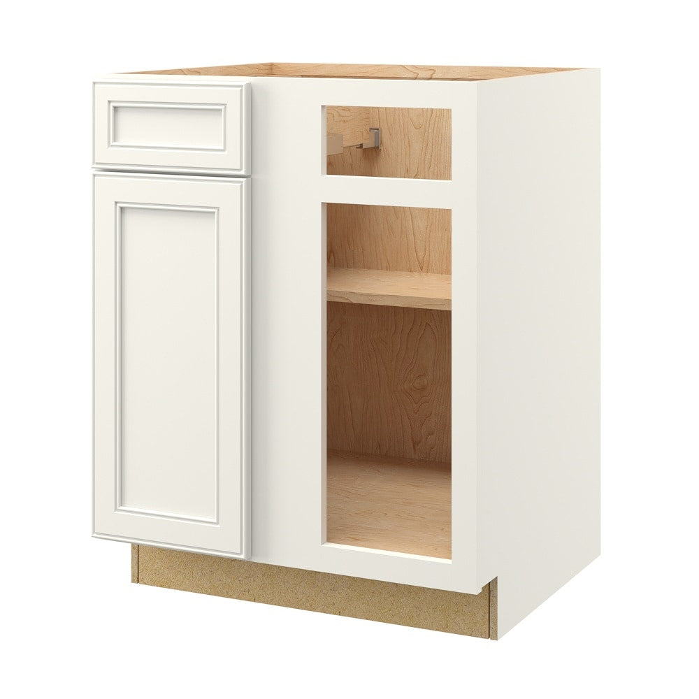 allen + roth McKeller 27-in W x 34.5-in H x 24-in D Linen Blind Corner Base Fully Assembled Cabinet Flat Panel Square