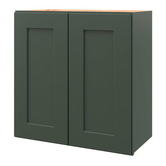 allen + roth Galway 24-in W x 24-in H x 12-in D Sage Wall Fully Assembled Cabinet Flat Panel Shaker