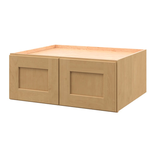 allen + roth Innsbrook 30-in W x 12-in H x 24-in D Rye Wall Fully Assembled Cabinet Flat Panel Shaker