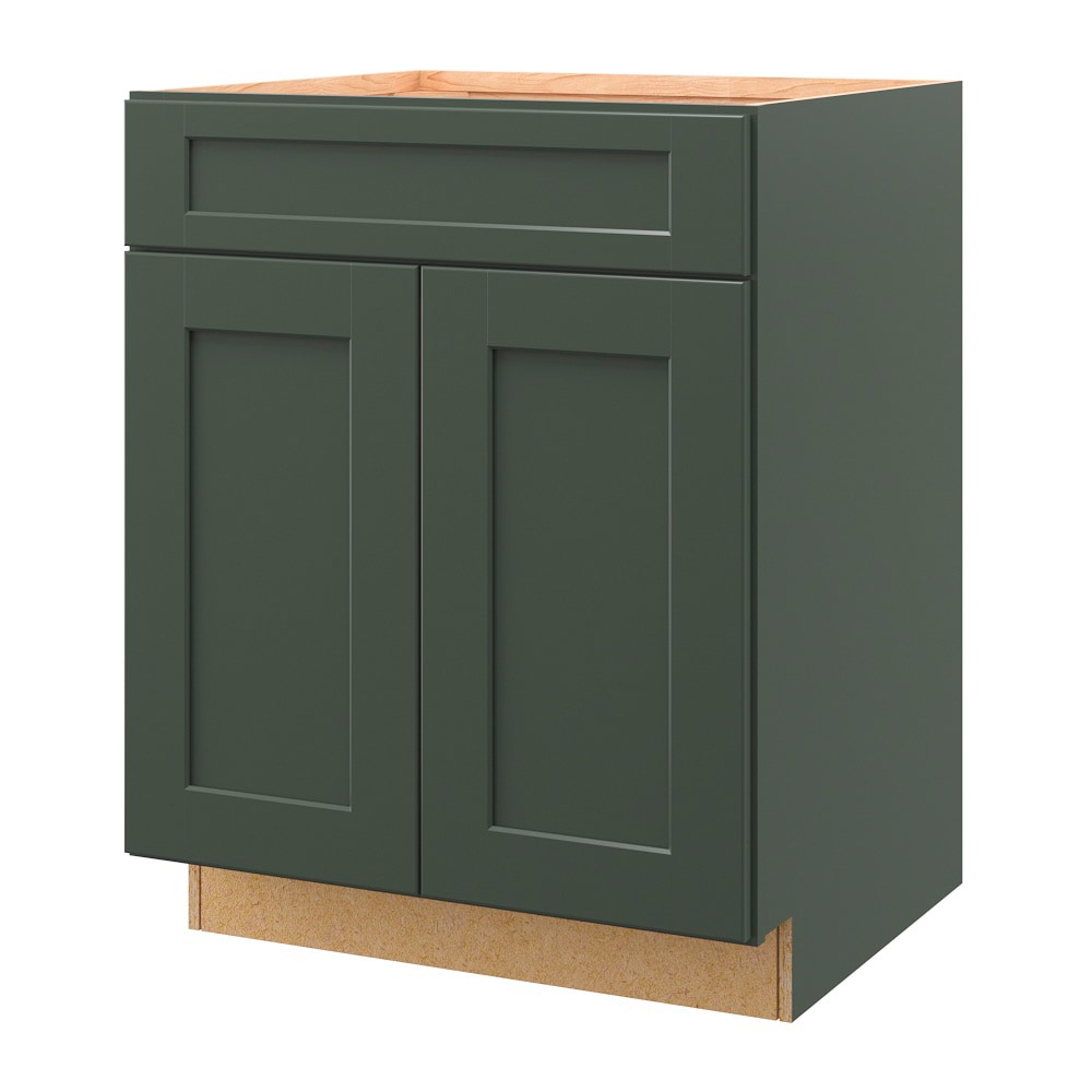 allen + roth Galway 27-in W x 34.5-in H x 24-in D Sage Sink Base Fully Assembled Cabinet Flat Panel Shaker