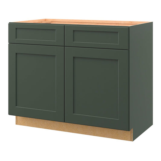 allen + roth Galway 42-in W x 34.5-in H x 24-in D Sage Sink Base Fully Assembled Cabinet Flat Panel Shaker