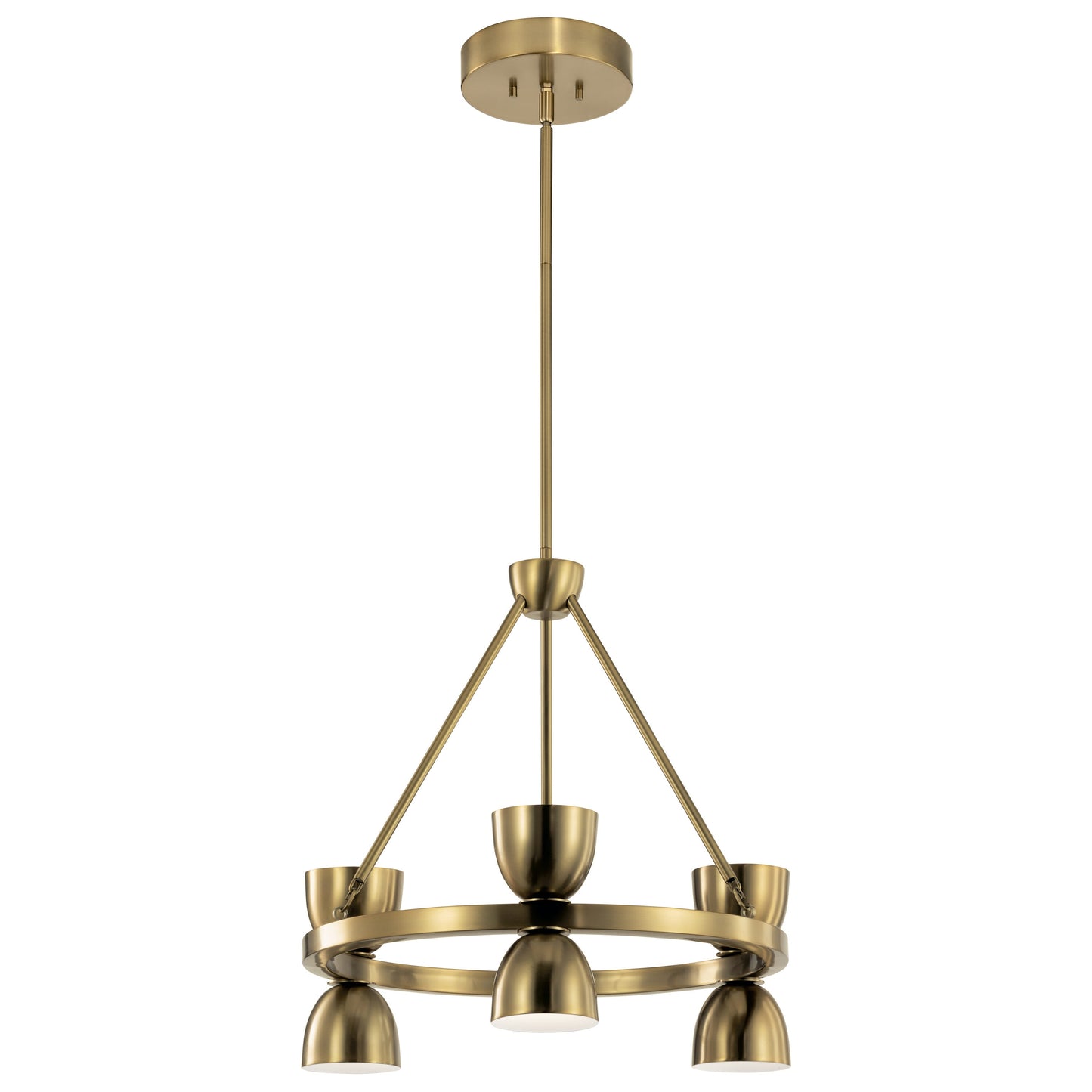 Kichler Baland 6 -Light Brushed Brass Indoor LED Metal Steel Chandelier