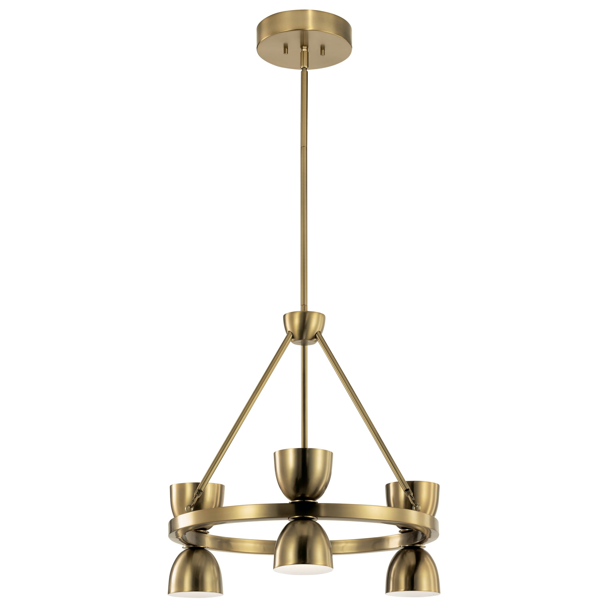 Kichler Baland 6 -Light Brushed Brass Indoor LED Metal Steel Chandelier