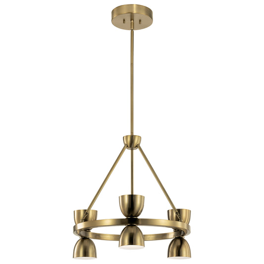 Kichler Baland 6 -Light Brushed Brass Indoor LED Metal Steel Chandelier