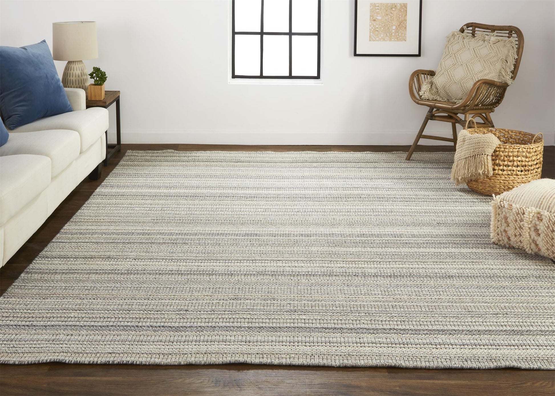 Room Envy Foxwood 5 x 8 (ft) Loomed Wool Natural Tan/Ivory Cream Rectangular Indoor Solid Professionally Clean Only Area rug
