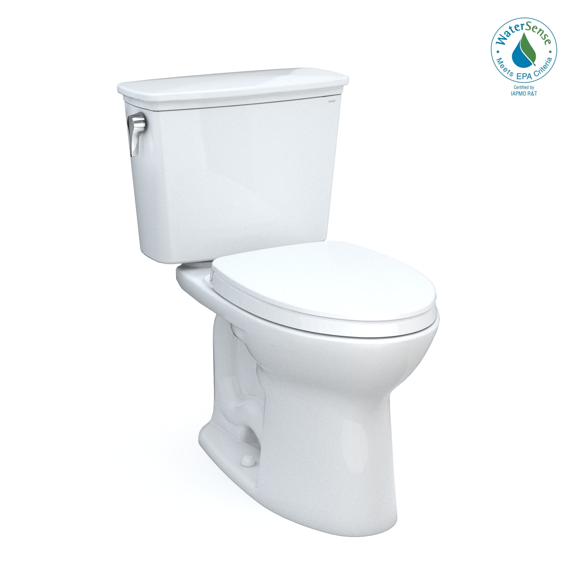TOTO Drake Cotton Elongated Standard height 12-in Rough-In WaterSense 1.28 GPF Soft Close 2-piece Toilet