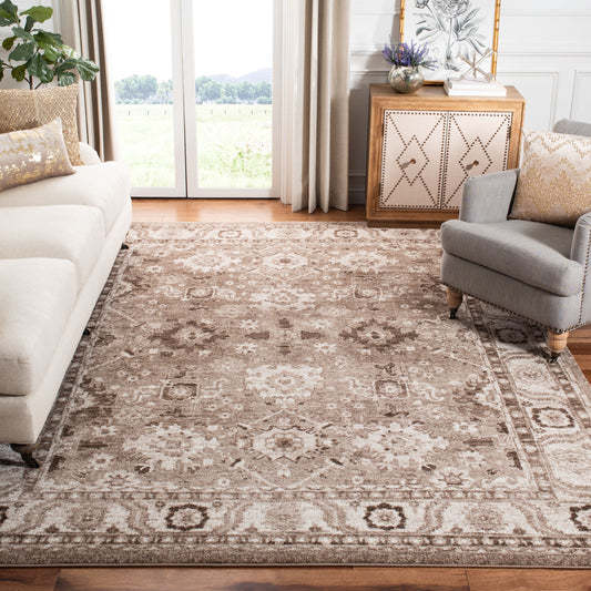 Safavieh Vintage Hamadan Baktiar 11 x 15 (ft) Loomed Polypropylene Taupe Rectangular Indoor Floral/Botanical Global Spot Clean Only Area rug