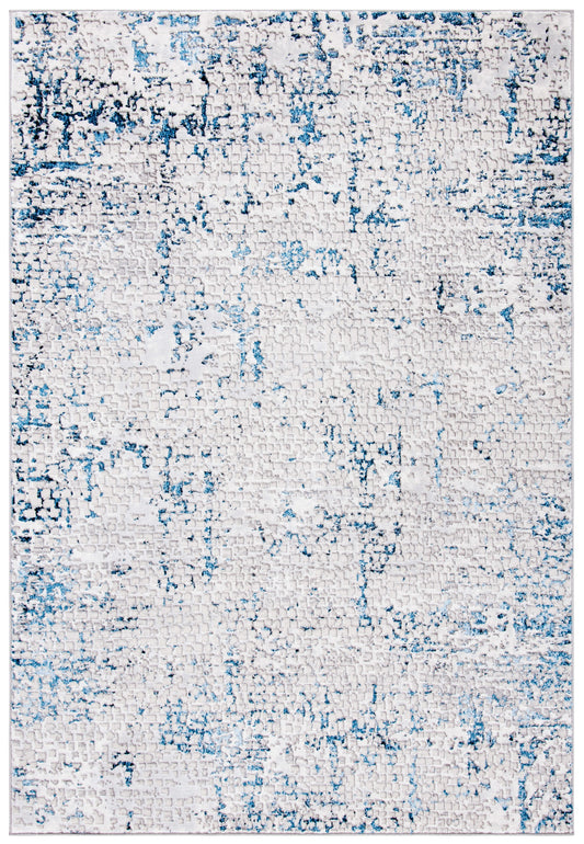 Safavieh Amelia Genesia 9 x 12 (ft) Loomed Synthetic Gray/Blue Rectangular Indoor Distressed/Overdyed Industrial Spot Clean Only Area rug
