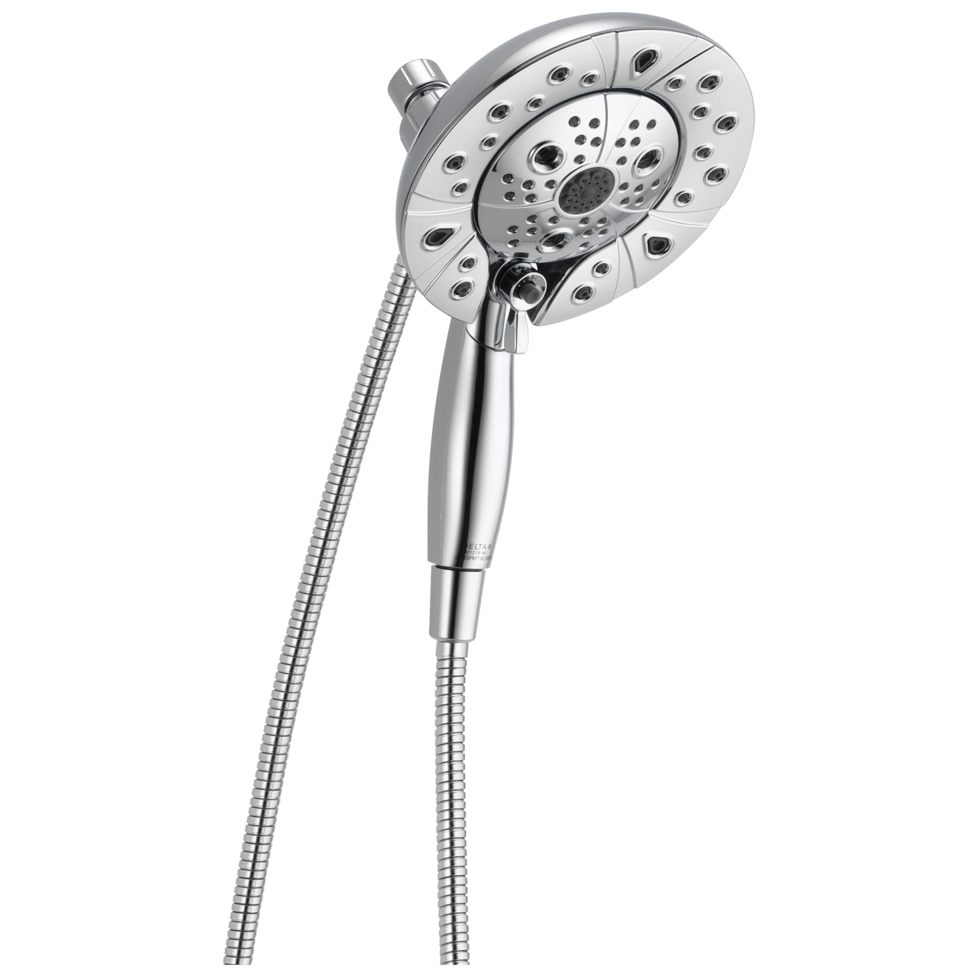 Delta 5.0 -Spray Lumicoat Chrome 6.875-in Rectangle Shower Head with Handheld Combo 1.75 GPM