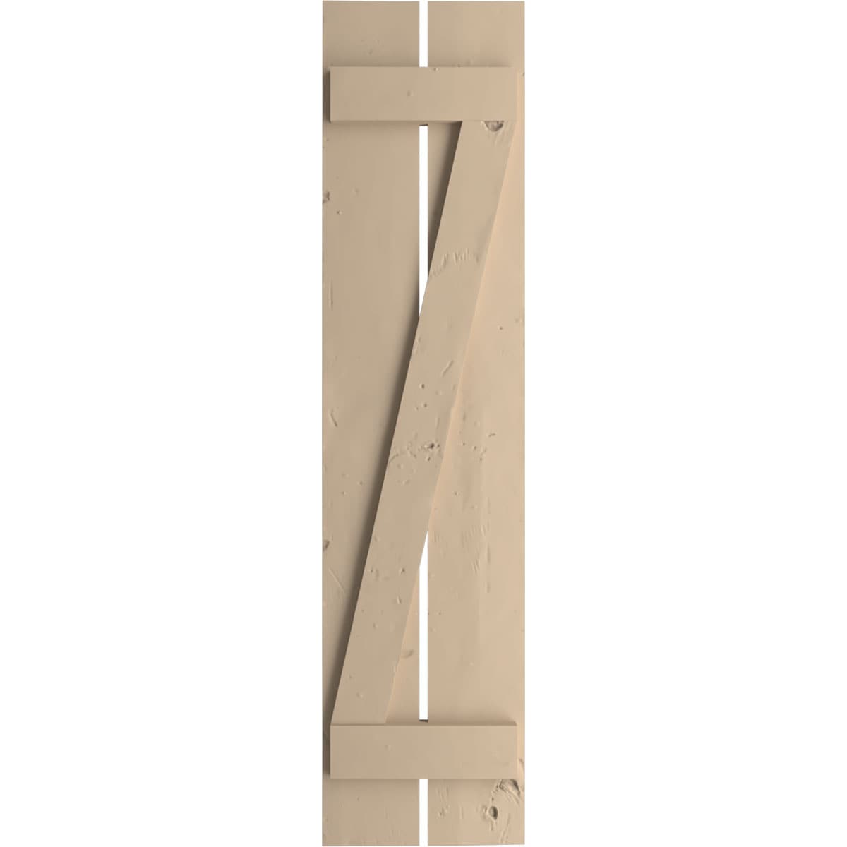 Ekena Millwork 11.5-in W x 90-in H Knotty Pine Paintable/Stainable Board and batten Spaced with z-bar Exterior Shutters ( 2 -Pack )