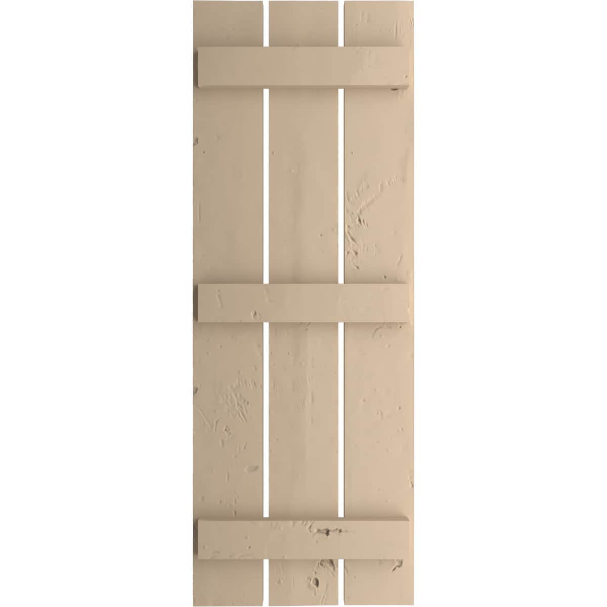 Ekena Millwork 17.5-in W x 74-in H Knotty Pine Paintable/Stainable Board and batten Spaced Exterior Shutters ( 2 -Pack )