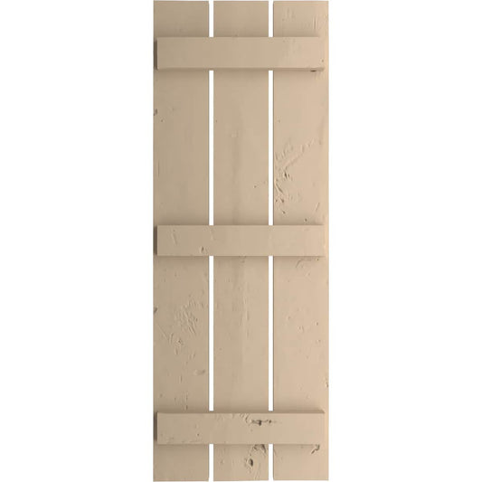 Ekena Millwork 17.5-in W x 74-in H Knotty Pine Paintable/Stainable Board and batten Spaced Exterior Shutters ( 2 -Pack )