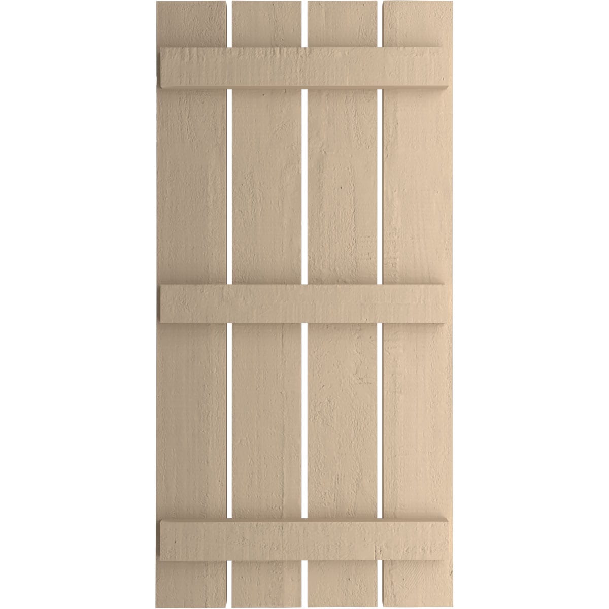 Ekena Millwork 23.5-in W x 72-in H Rough Cedar Paintable/Stainable Board and batten Spaced Exterior Shutters ( 2 -Pack )
