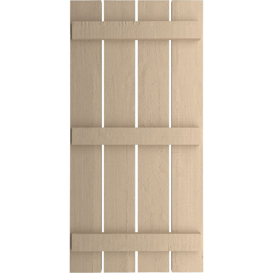 Ekena Millwork 23.5-in W x 72-in H Rough Cedar Paintable/Stainable Board and batten Spaced Exterior Shutters ( 2 -Pack )