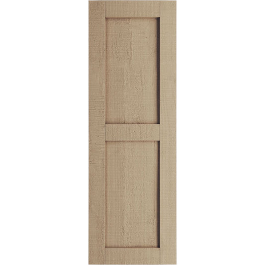 Ekena Millwork 18-in W x 70-in H Rough Cedar Paintable/Stainable Flat panel Exterior Shutters ( 2 -Pack )