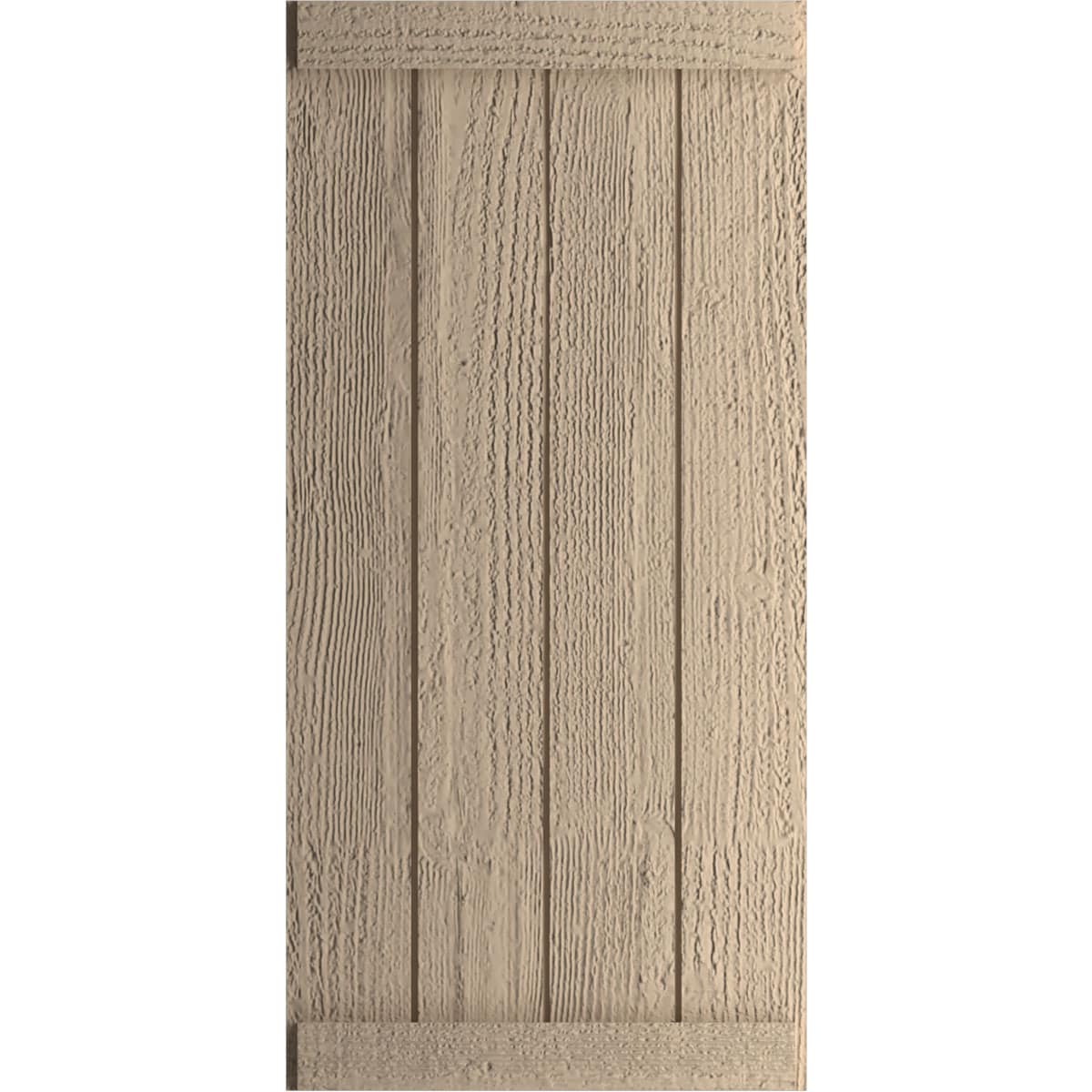 Ekena Millwork 22-in W x 64-in H Unfinished Paintable/Stainable Board and batten End batten Exterior Shutters ( 2 -Pack )