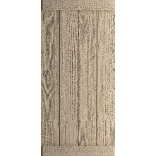 Ekena Millwork 22-in W x 64-in H Unfinished Paintable/Stainable Board and batten End batten Exterior Shutters ( 2 -Pack )