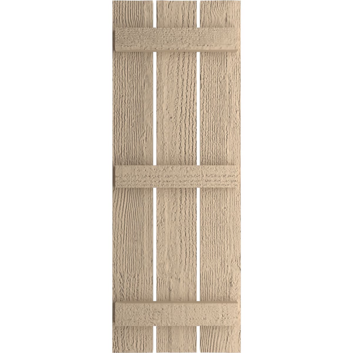 Ekena Millwork 17.5-in W x 56-in H Rough Sawn Paintable/Stainable Board and batten Spaced Exterior Shutters ( 2 -Pack )