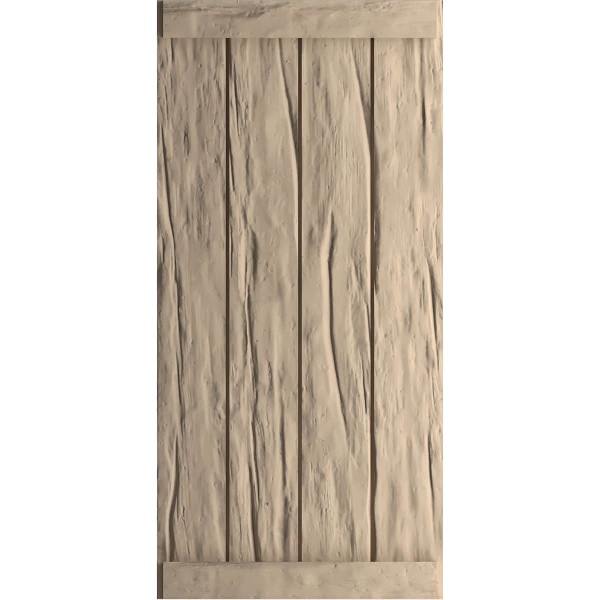 Ekena Millwork 22-in W x 46-in H Unfinished Paintable/Stainable Board and batten End batten Exterior Shutters ( 2 -Pack )