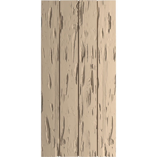 Ekena Millwork 22-in W x 78-in H Pecky Cypress Paintable/Stainable Board and batten No batten Exterior Shutters ( 2 -Pack )