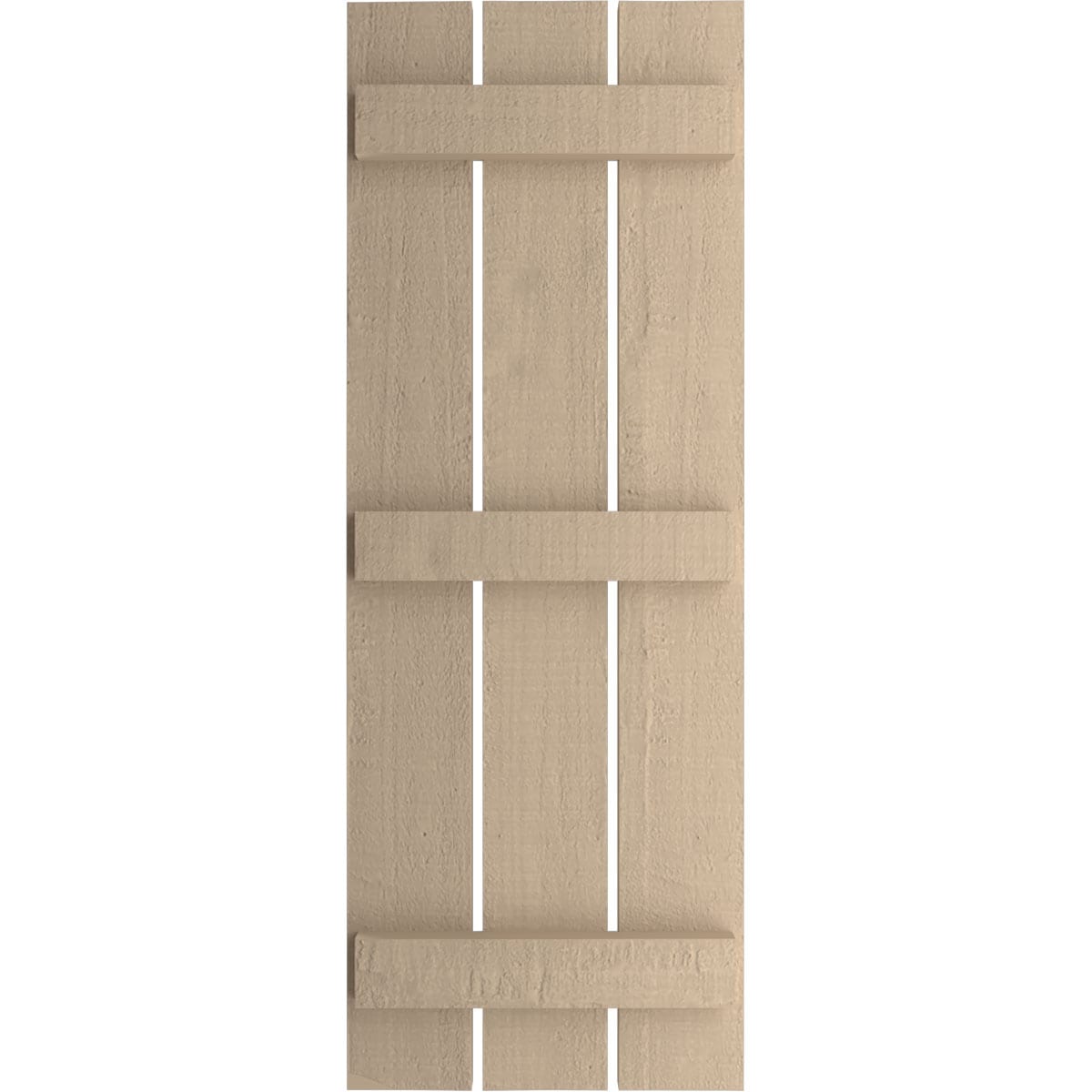 Ekena Millwork 17.5-in W x 82-in H Rough Cedar Paintable/Stainable Board and batten Spaced Exterior Shutters ( 2 -Pack )