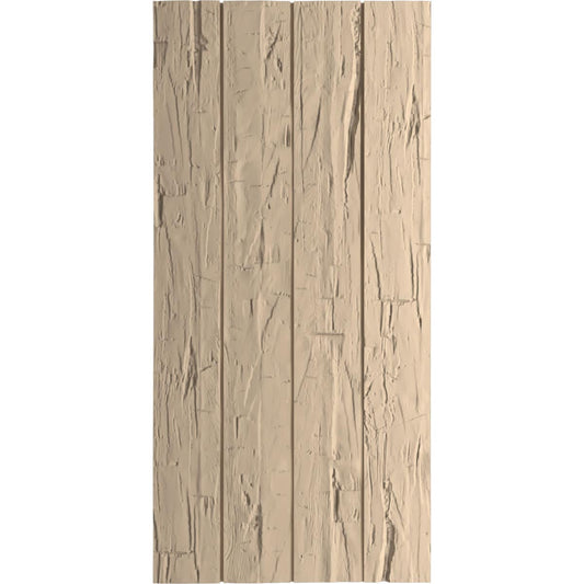 Ekena Millwork 22-in W x 80-in H Hand Hewn Paintable/Stainable Board and batten No batten Exterior Shutters ( 2 -Pack )