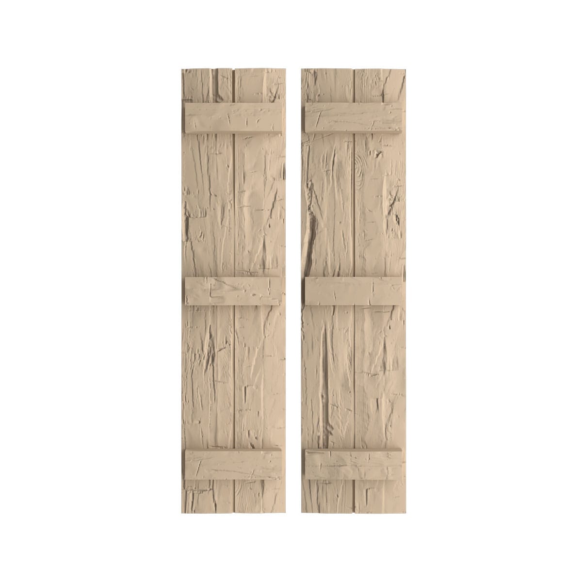 Ekena Millwork 11-in W x 88-in H Hand Hewn Paintable/Stainable Board and batten Exterior Shutters ( 2 -Pack )