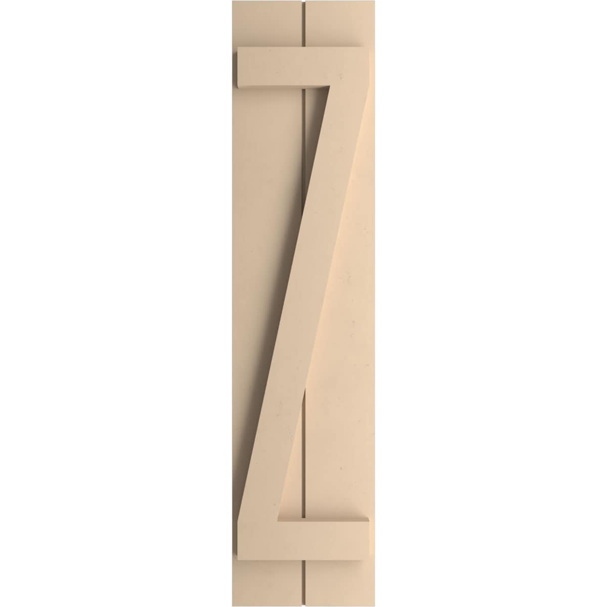 Ekena Millwork 11-in W x 88-in H Smooth Paintable/Stainable Board and batten Z-bar Exterior Shutters ( 2 -Pack )