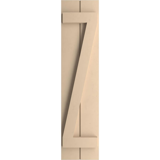 Ekena Millwork 11-in W x 88-in H Smooth Paintable/Stainable Board and batten Z-bar Exterior Shutters ( 2 -Pack )
