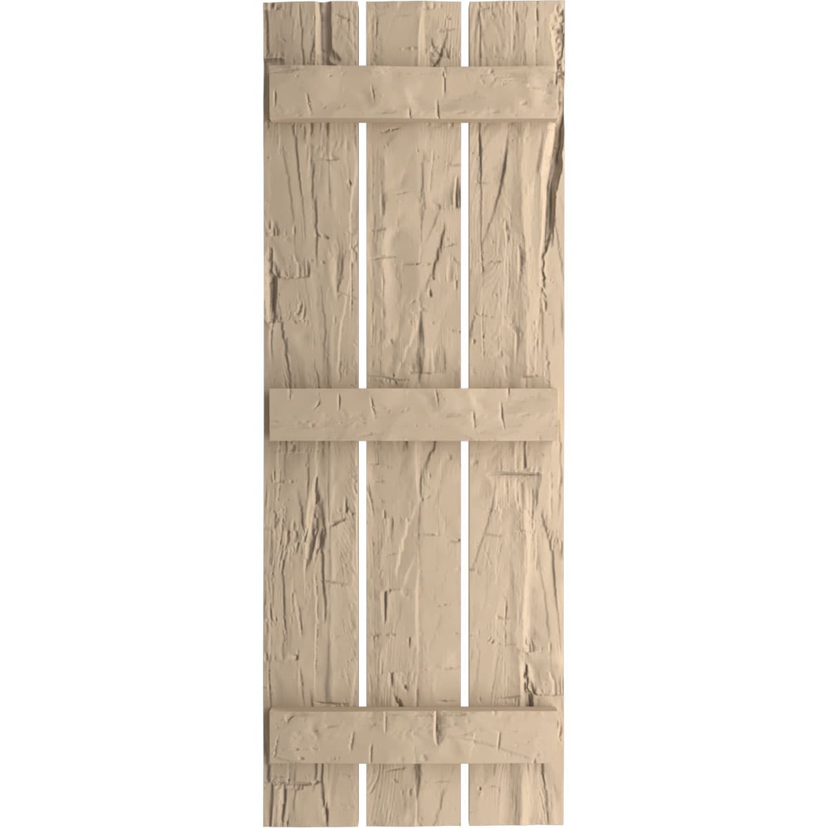 Ekena Millwork 17.5-in W x 82-in H Hand Hewn Paintable/Stainable Board and batten Spaced Exterior Shutters ( 2 -Pack )