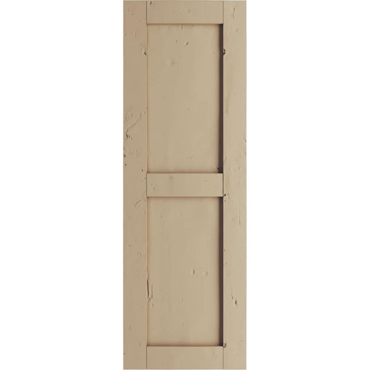 Ekena Millwork 18-in W x 64-in H Knotty Pine Paintable/Stainable Flat panel Exterior Shutters ( 2 -Pack )