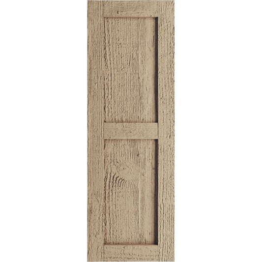 Ekena Millwork 15-in W x 84-in H Rough Sawn Paintable/Stainable Flat panel Exterior Shutters ( 2 -Pack )