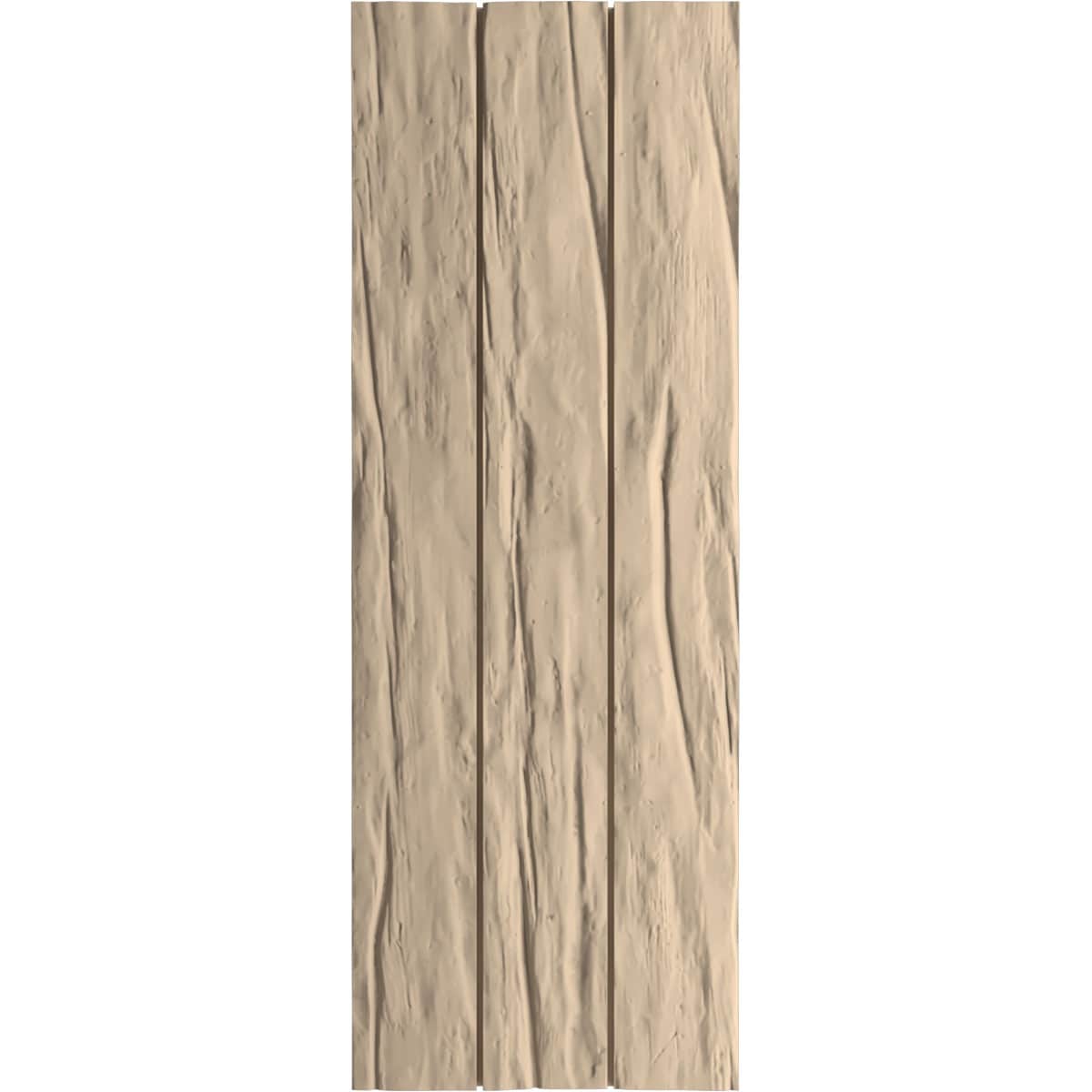 Ekena Millwork 16.5-in W x 88-in H Riverwood Paintable/Stainable Board and batten No batten Exterior Shutters ( 2 -Pack )