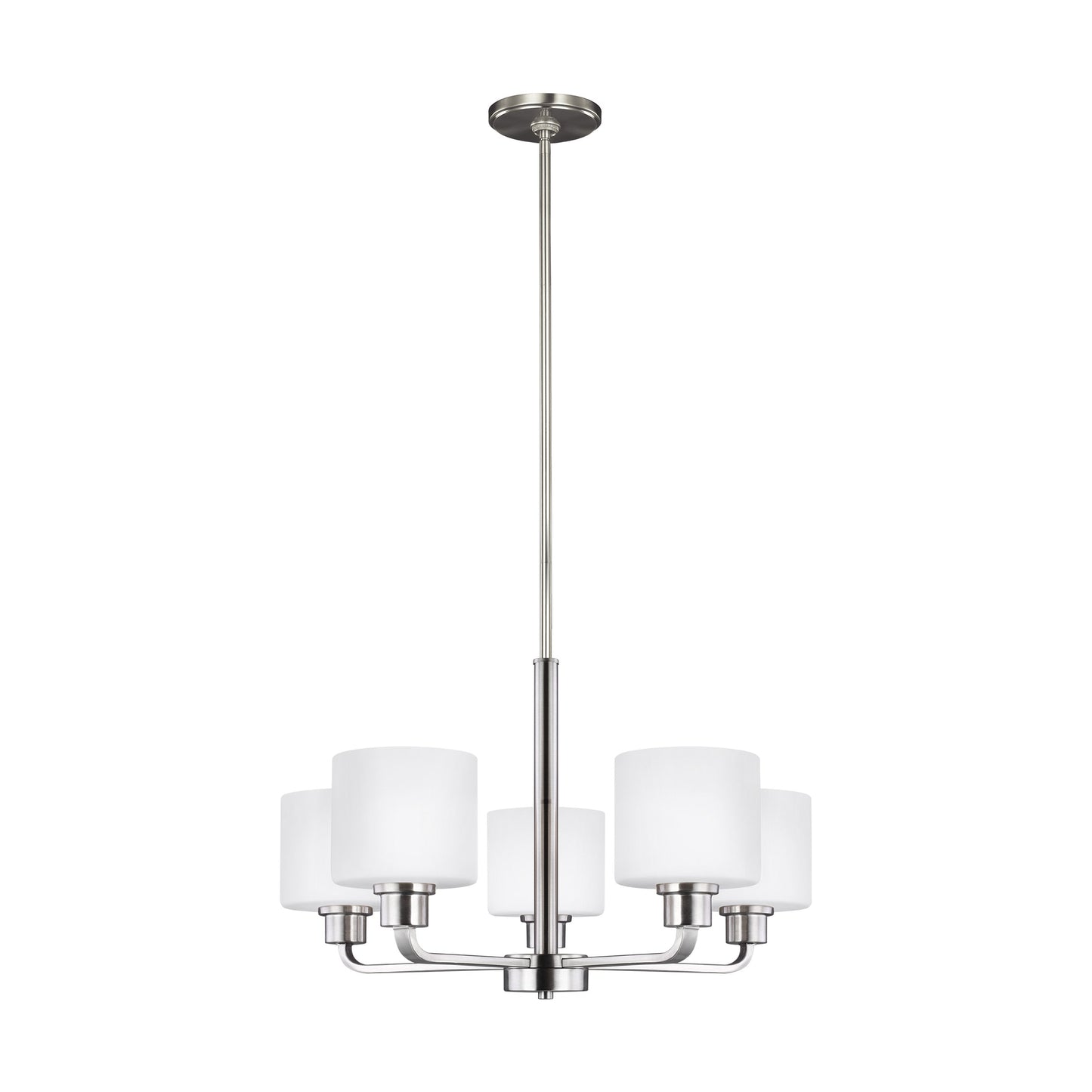 Generation Lighting Canfield 5 -Light Brushed Nickel Modern/contemporary For Use in Dining Rooms, Foyers, Kitchens, Chandelier