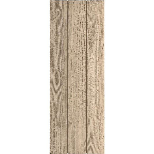 Ekena Millwork 16.5-in W x 68-in H Rough Sawn Paintable/Stainable Board and batten No batten Exterior Shutters ( 2 -Pack )
