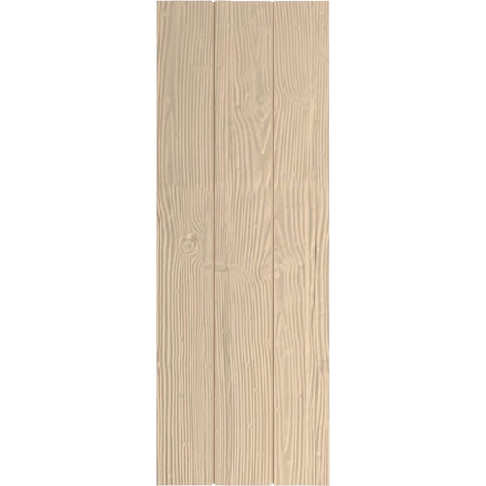 Ekena Millwork 16.5-in W x 64-in H Sandblasted Paintable/Stainable Board and batten No batten Exterior Shutters ( 2 -Pack )